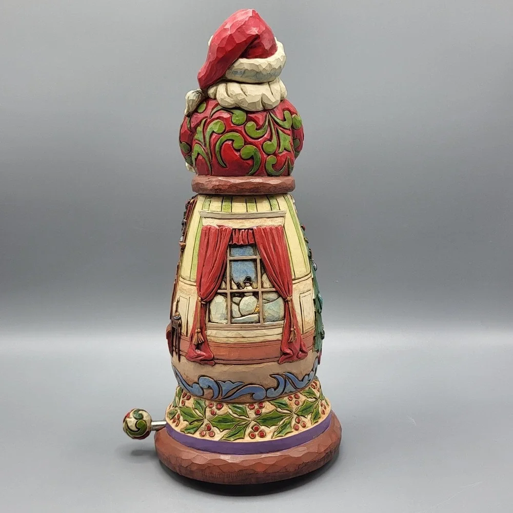 Jim Shore Heartwood Creek Santa Musical Figurine All Is Merry And Bright 10 inch